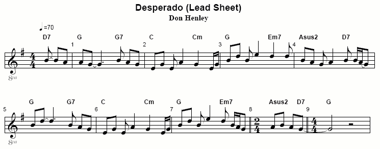 Desoerado Lead Sheet